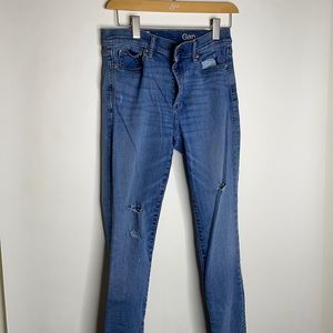 Slim Straight Ripped Jeans